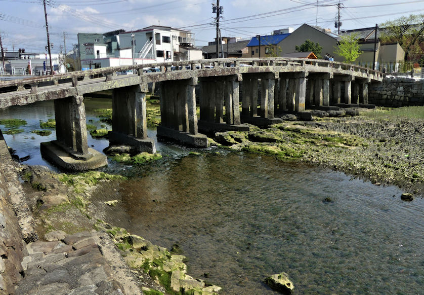 The Gion Bridge in Hondo is the biggest stone bridge in Japan.