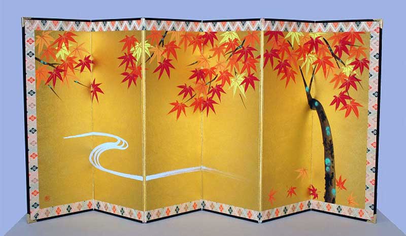 Japanese byobu folding screens.