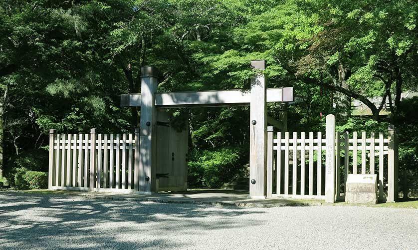 Ruins of Oda Nobunaga's Residence, Gifu Koen, Japan.