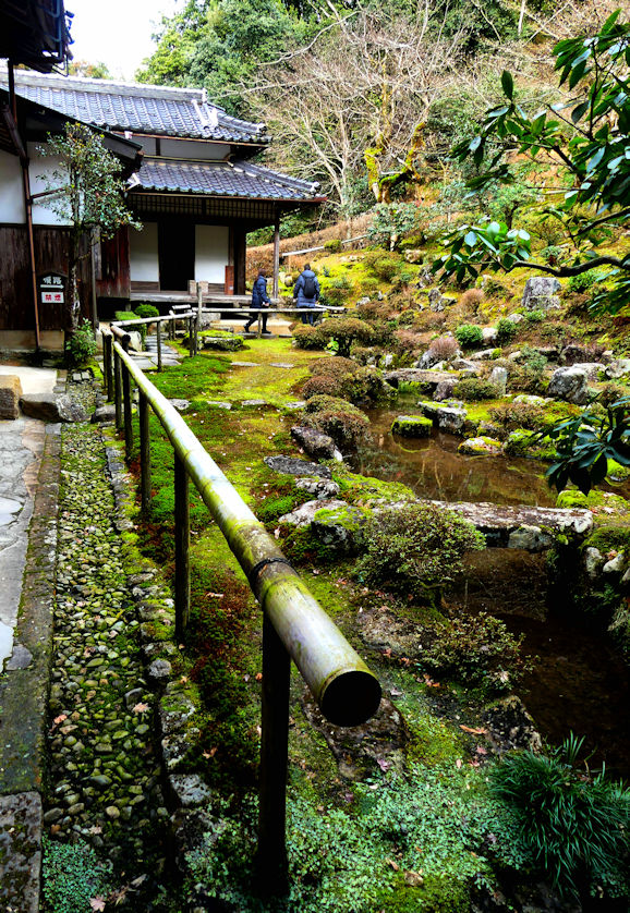 The inner moat at the southwest corner of Sasayama Castle.