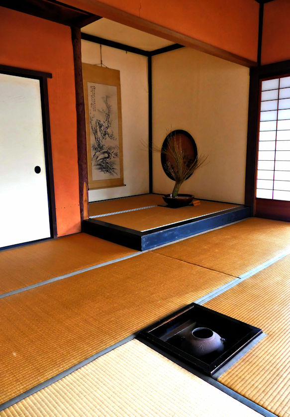 Elegant traditional interiors at Shiryokan, a wealthy merchants house in Izushi.