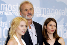 From left:  Johansson, Murray, Sophia Coppola at Venice 2003 (Photo by Jeff Vespa -  WireImage.com).