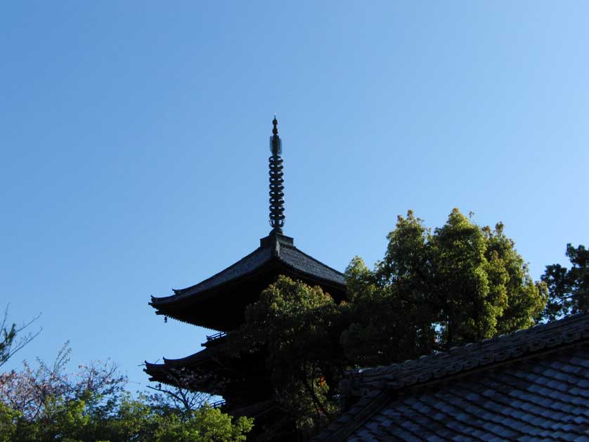 Ninnaji Temple Pagoda, Kyoto, Japan.