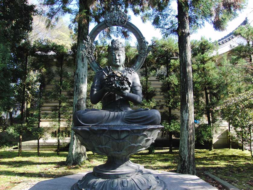 Buddhist statue in the grounds of the temple.