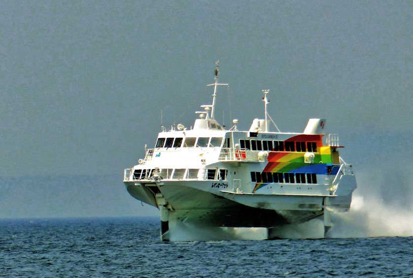 High speed Rainbow jetfoil to the Oki Islands, Japan.