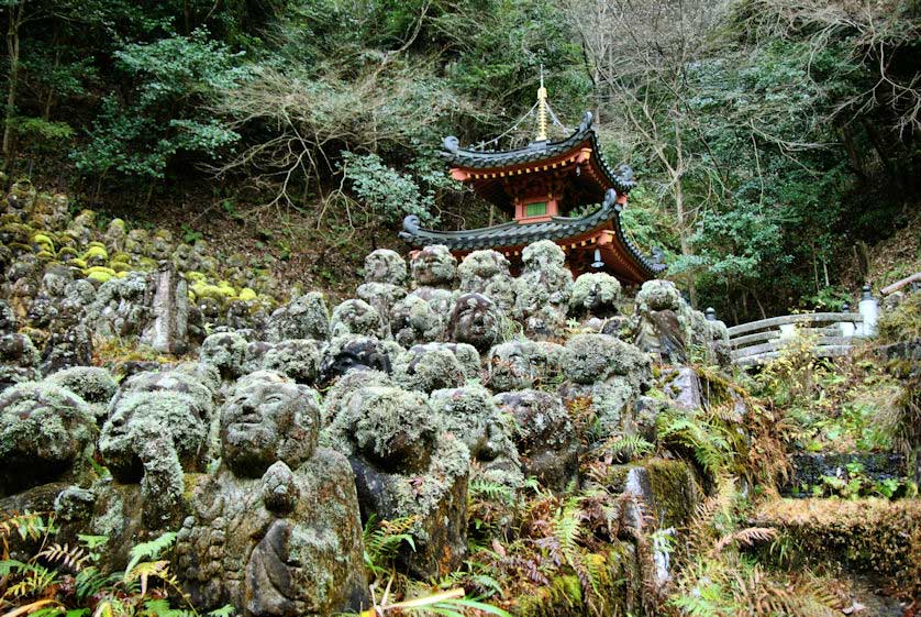 Small selection of 1200 unique statues at Otagi Nembutsuji Temple.