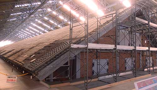 The West Cocoon Warehouse is currently under restoration, Tomioka, Gunma Prefecture.
