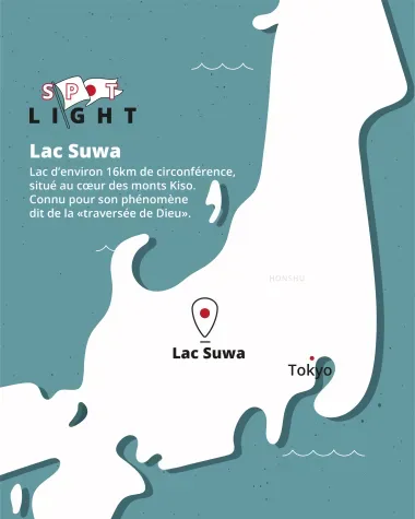 Carte du lac Suwa