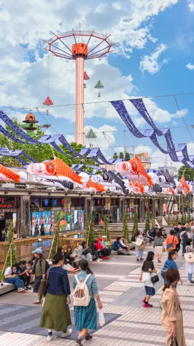 Rue du Japon pendant le Kodomo no hi 