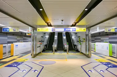 Sendai Station Platform on the Tozai Line of the Sendai Municipal Subway