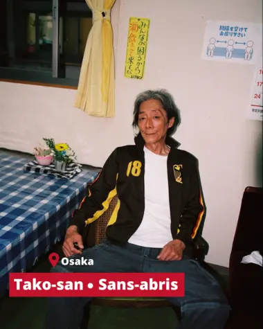 Portrait de Tako-san un sans abris