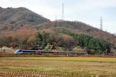 Super Hakuto Train on rails