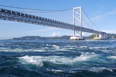 Onaruto Bridge with whirlpools beneath