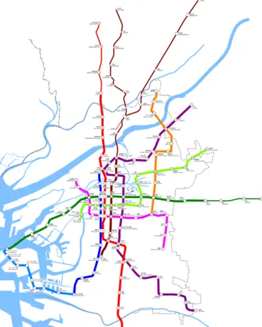 Plan métro Osaka