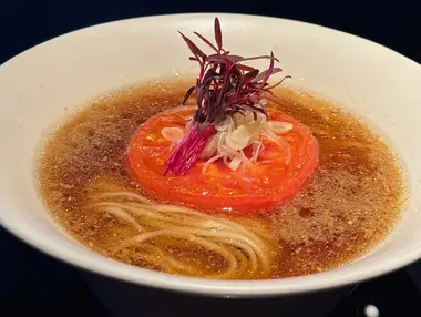 Vegan tomato ramen at UZU Kyoto