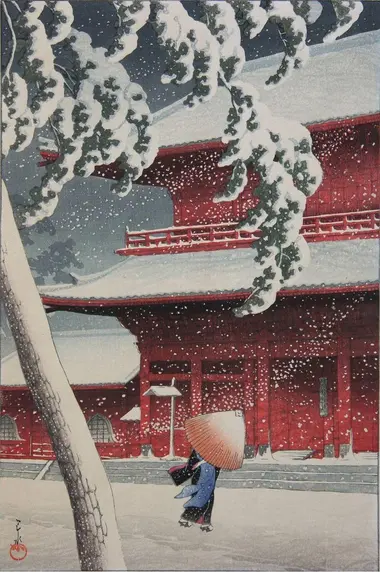 "Zōjōji à Shiba" de Hasui Kawase (1925)