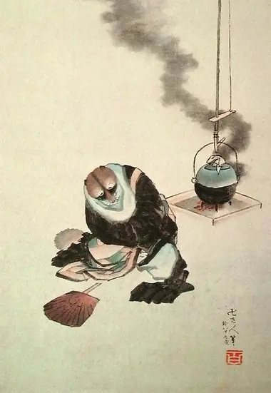 tanuki-bunbuku-chagama-hokusai