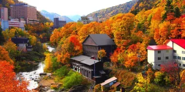 Jozankei district in autumn
