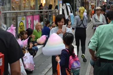 Rainbow cotton candy in Harajuku