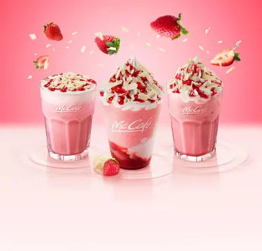 Les boissons lactées 2019 aux fraises de McDonald's