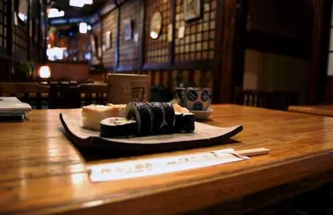 A sushi platter at Izuju restaurant.