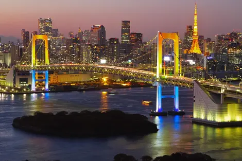 The Rainbow Bridge in Tokyo