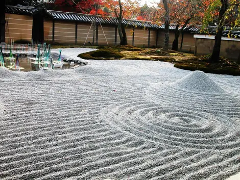 La grava rastrillada del templo Kodaiji.