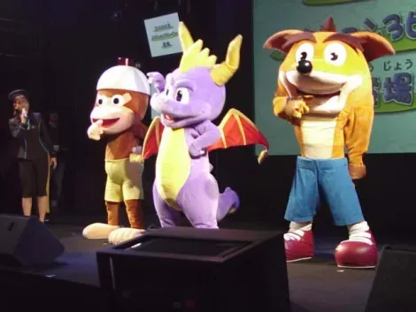 Les mascotte de la firme japonaise Sony au Tokyo Game Show.