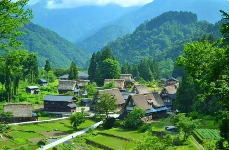 Maisons traditionnelles du village de Gokayama, dans la région de Takayama