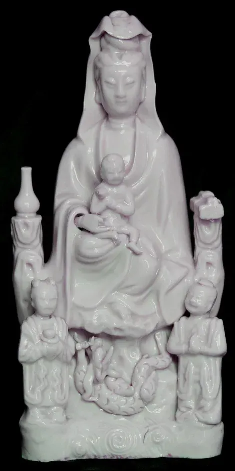 A statue of Maria Kannon: for Buddhists it is the goddess of mercy, but Christians see an image of the Christian virgin ...