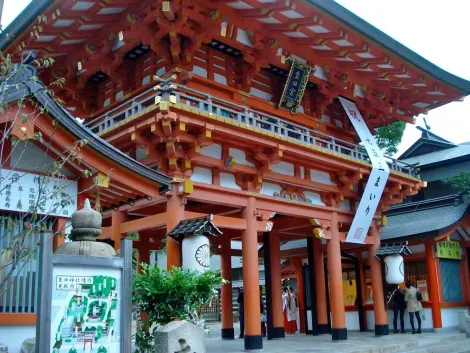 El Ikuta Jinja en Kobe, uno de los santuarios sintoístas más antiguos de Japón.