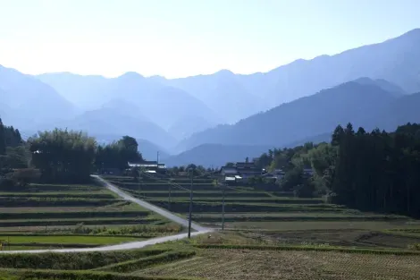 The Magome Pass (800 m) in the Kiso Valley.