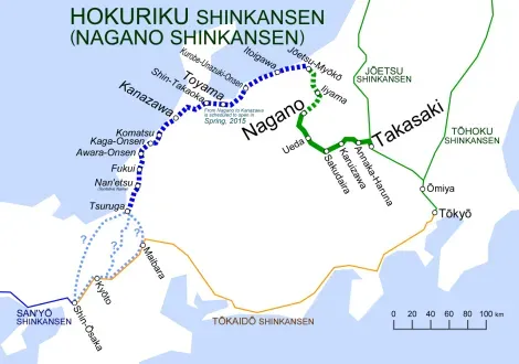 La nouvelle ligne Hokuriku Shinkansen relie Nagano à Kanazawa