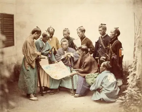 Ancienne photographie de Samourais