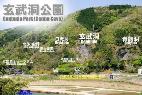 Plan des grottes de Genbudo