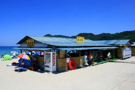 Beach shack at Takeno