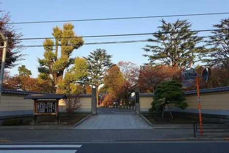 Le cimetière Yanaka à la tombée de la nuit.