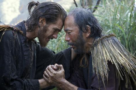 Andrew Garfield playing the role of Father Rodrigues and Shinya Tsukamoto,his loyal friend
