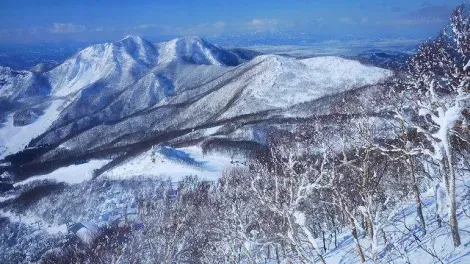 Vue alpine de la station de ski Zao, préfecture de Yamagata 