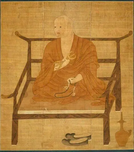 Portrait du moine Kûkai datant du 14e siècle