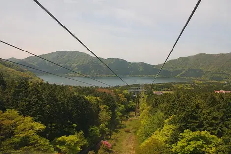 Vue depuis le téléphérique d'Hakone