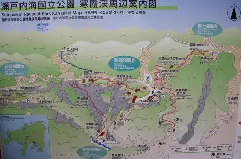 Plan du parc des gorges de Kankakei