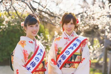 Les ambassadrices du festival des pruniers de Mito
