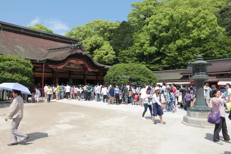 Foule au Dazaifu Tenmangû lors du Golden week