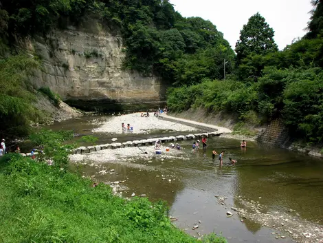 Chemin de promenade le long de la rivière Yoro