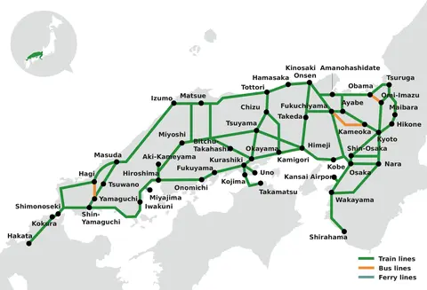 sanyo sanin regional pass jr network map