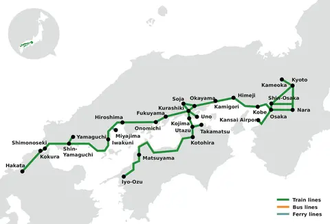 setouchi regional pass network map