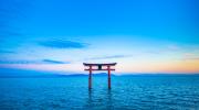 Biwa lake - Shirahige shrine sunset