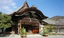 Traditional wooden temple building