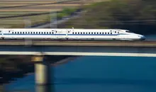 The Shinkansen bullet train